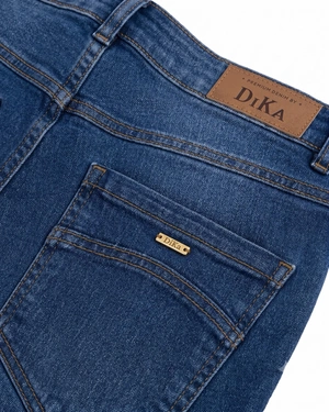 Women's dark blue flared jeans | Denim - 5