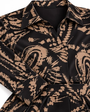 Women's dress in 100% viscose with an artistic print | Dresses | Dika.com - 4 Women's dress in 100% viscose with an artistic print | Dresses - 4