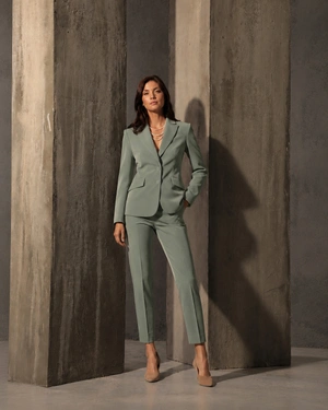 Women's fitted blazer in an Eucalyptus shade | Jackets and Blazers - 1