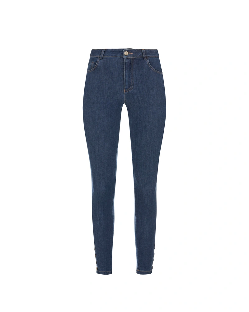 Ženske farmerke klasične siluete od plavog teksasa | Denim