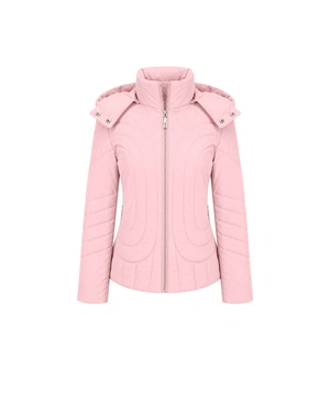 Women's quilted down jacket in a light pink shade | Jackets and Blazers | Dika.bg Women's quilted down jacket in a light pink shade | Jackets and Blazers