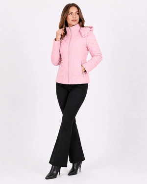 Women's quilted down jacket in a light pink shade | Jackets and Blazers | Dika.bg - 1 Women's quilted down jacket in a light pink shade | Jackets and Blazers - 1