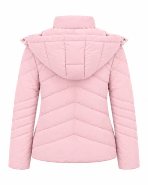 Women's quilted down jacket in a light pink shade | Jackets and Blazers | Dika.bg - 3 Women's quilted down jacket in a light pink shade | Jackets and Blazers - 3