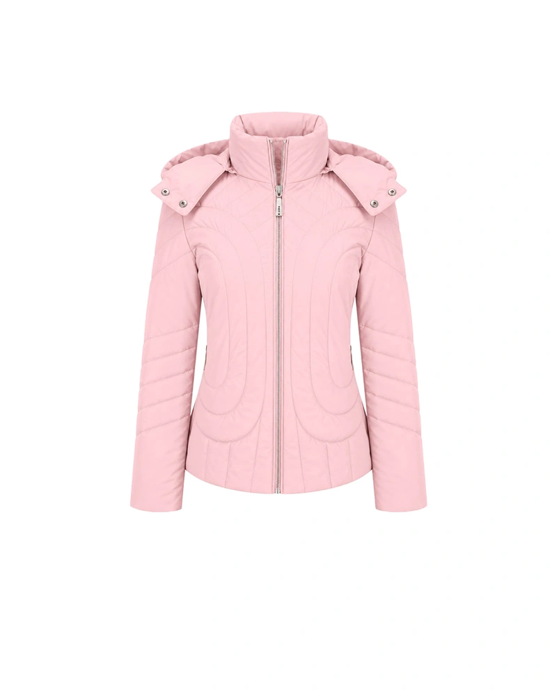 Women's quilted down jacket in a light pink shade | Jackets and Blazers