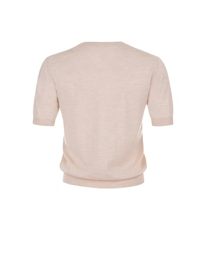 Pull manches courtes en cachemire beige | Pulls | Dika.com - 5 Pull manches courtes en cachemire beige | Pulls - 5