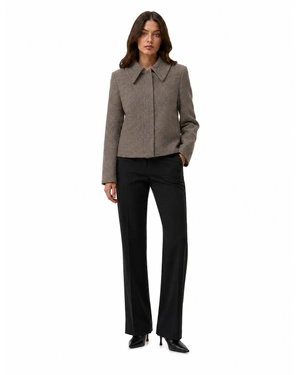 Women's short wool coat in a beige shade | NEW - 1