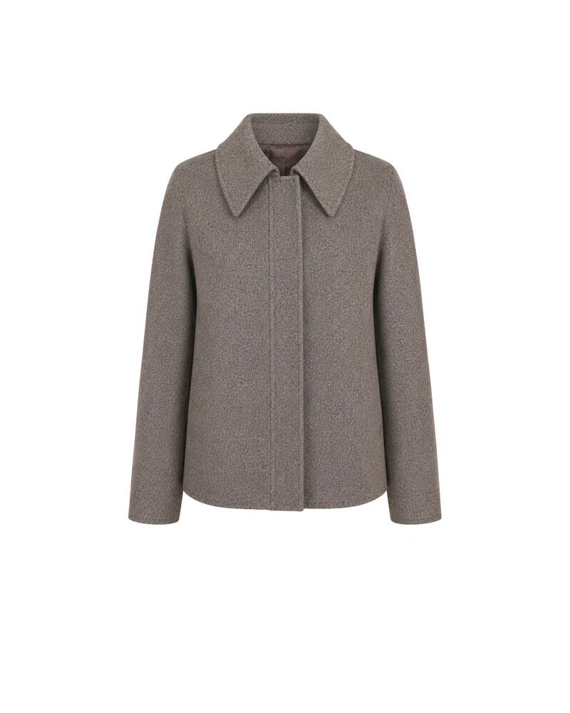 Women's short wool coat in a beige shade | NEW