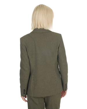 Women's single-breasted houndstooth blazer | Jackets and Blazers - 4
