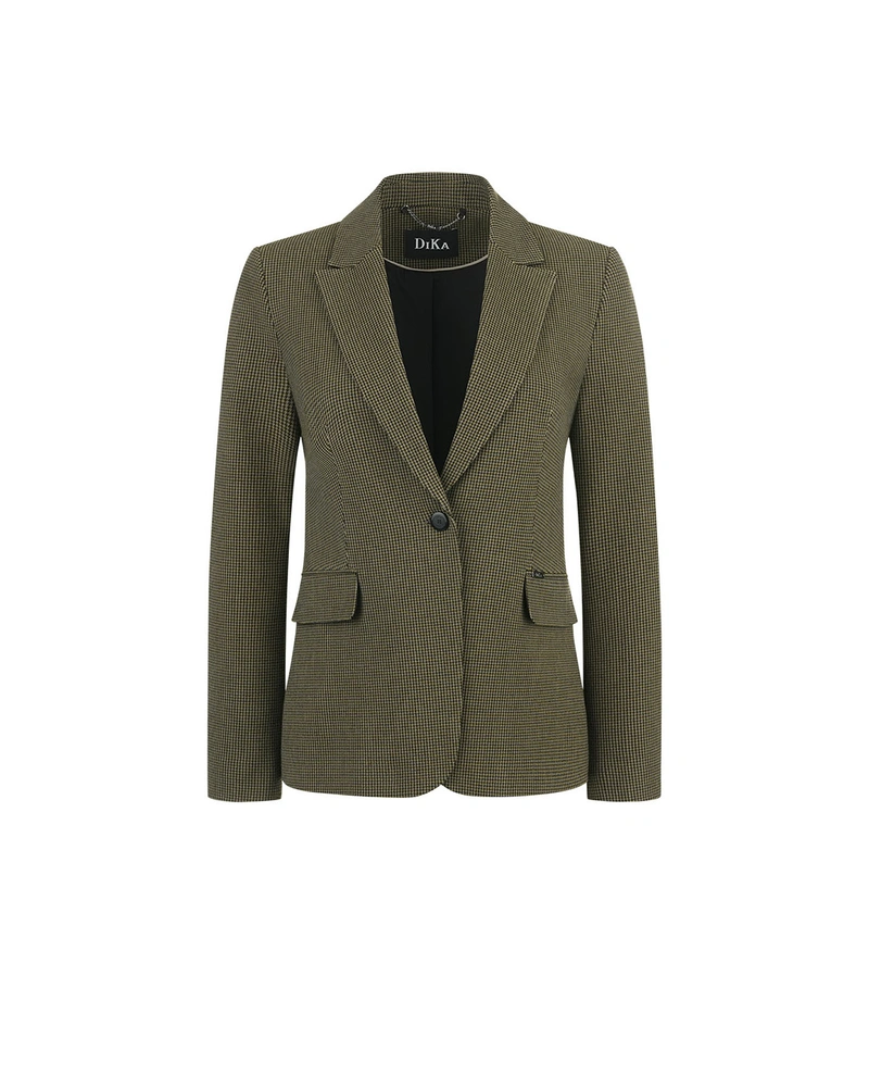 Women's single-breasted houndstooth blazer | Jackets and Coats
