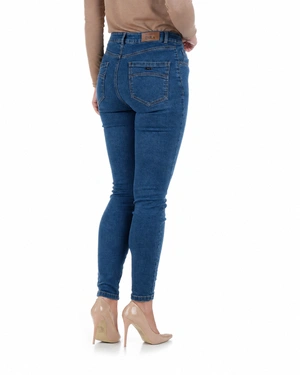 Women's straight-leg jeans in blue denim | Denim - 2