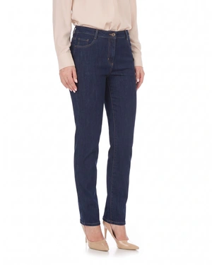 Women's straight-leg jeans in blue denim | Denim - 1