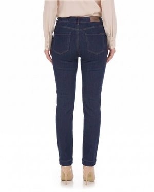 Women's straight-leg jeans in blue denim | Denim - 2