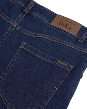 Women's straight-leg jeans in blue denim | Denim - 4