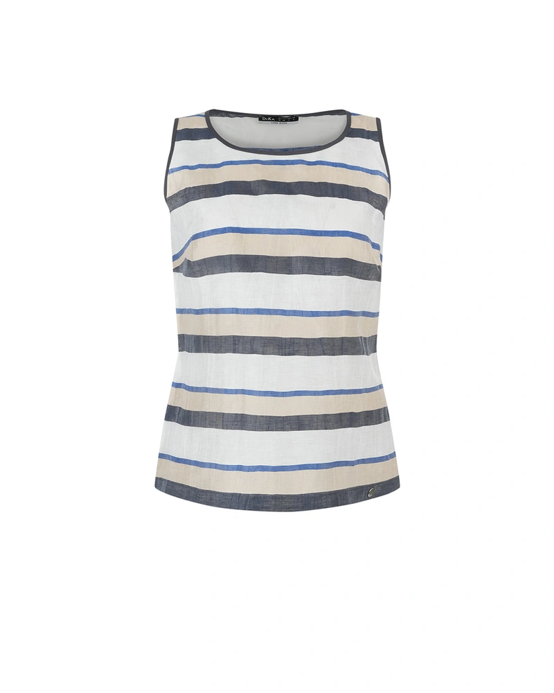 Ženska prugasta lanena bluza za leto | NOVO