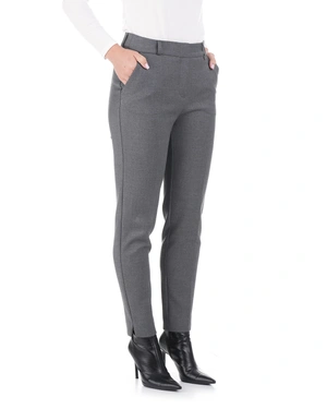 Pantalon gris fuselé pour femme | Pantalons - 1