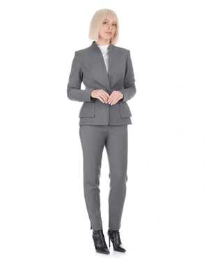 Pantalon gris fuselé pour femme | Pantalons - 2