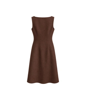 Rochie midi din amestec de lână, cu talie definită | Rochii - 3