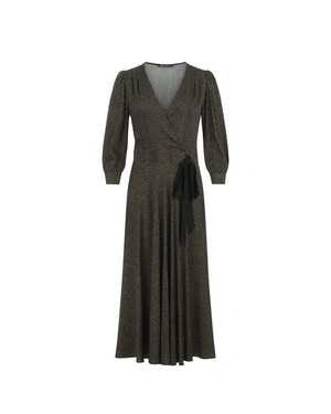 Wrap-style dress with delicate dot print | COLLECTION - 6