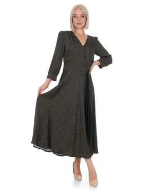 Wrap-style dress with delicate dot print | COLLECTION - 9