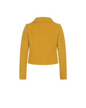 Yellow blazer with collar and single-breasted fastening | NEW - 1