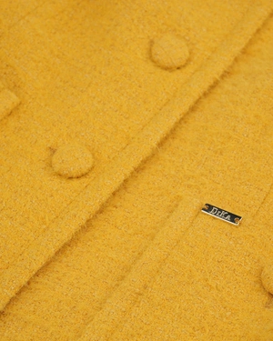 Yellow blazer with collar and single-breasted fastening | NEW - 2