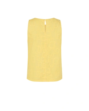 Yellow cotton top with embroidery | Tshirts and Tops - 4