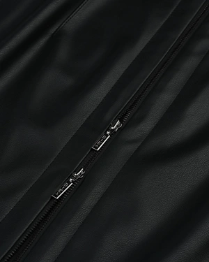 Zip skirt in black eco-leather | All products - 2