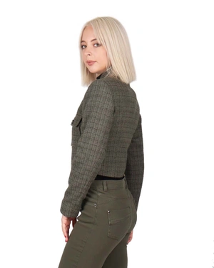 Zip-up tweed jacket | Jackets and Blazers | Outlet DiKa - 4 Zip-up tweed jacket | Jackets and Blazers - 4